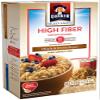 Pack of 4 - Quaker Instant Oatmeal, High Fiber, Select Starts, Maple Brown Sugar, Breakfast Cereal,1.58oz-8 Packets Per Box view 4