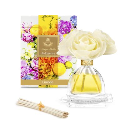 AGRARIA Monique Lhuillier Limone Scented AirEssence Diffuser, 7.4 Ounces with Reeds and Flowers