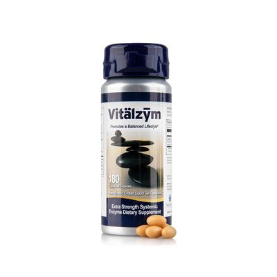 VITLZYM Proteolytic Systemic Enzymes Liquid Gel Capsules with Serrapeptase, Immune and Joint Support, Natural Ache Relief Plus Fertility Supplement 180 Capsules