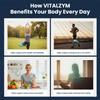 VITLZYM Proteolytic Systemic Enzymes Liquid Gel Capsules with Serrapeptase, Immune and Joint Support, Natural Ache Relief Plus Fertility Supplement 180 Capsules view 4