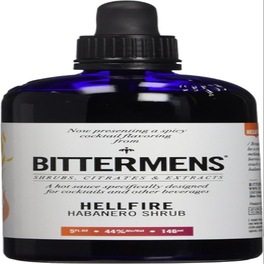 Bittermens Hellfire Habanero Shrub Cocktail Bitters, 5oz - For Modern Cocktails, A Hot Sauce Specifically Disigned for Cocktails and Other Beverages