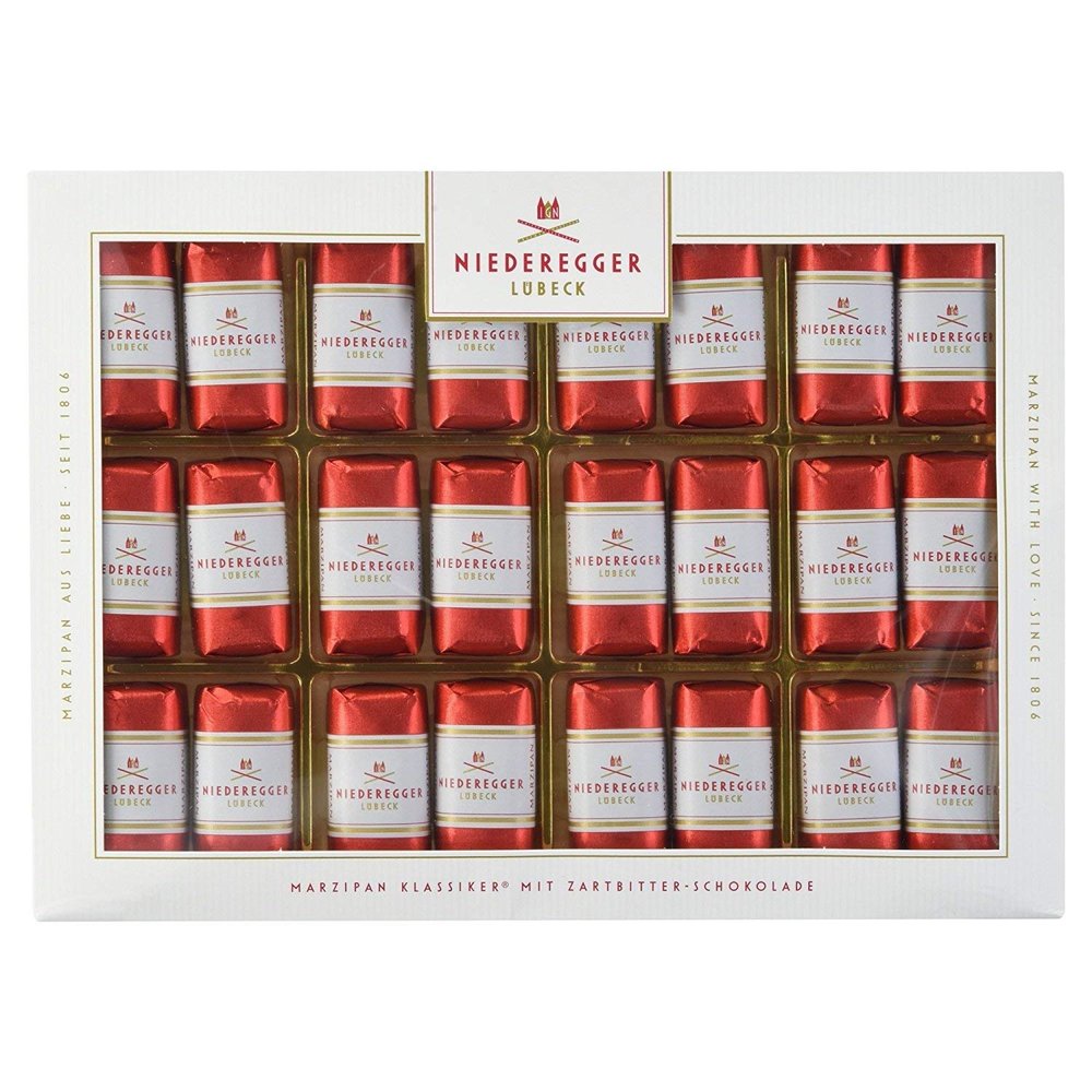 Niederegger Classic Loaves - Pure Marzipan Covered in Crisp & Dark Chocolate - 300g / 10.5oz | 24 Pieces per Box | Premium, Handcrafted, Authentic | Made in Germany since 1806 | Kosher