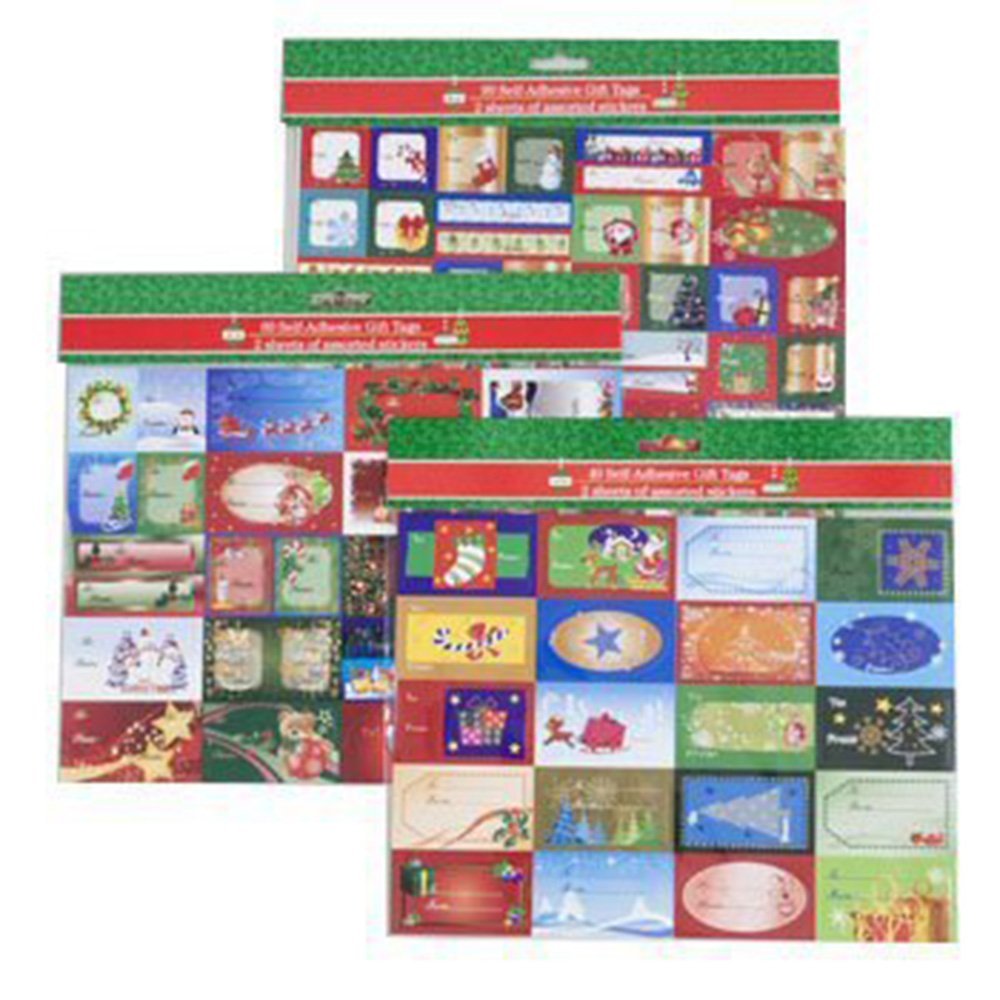 190 Christmas Gift Tags Self Stick
