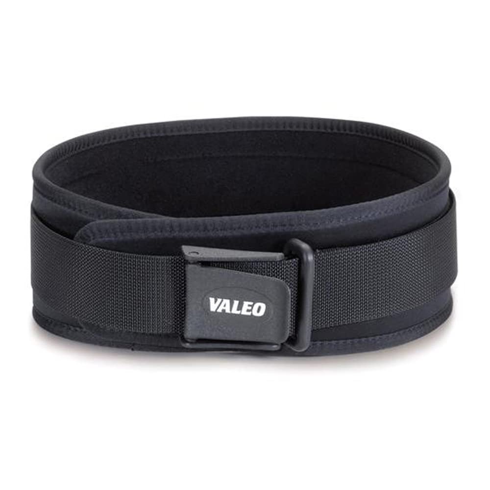 Valeo VA4677ME Classic Back Support, Medium, 31-36" Waist Size, 4" Width, Nylon, Black