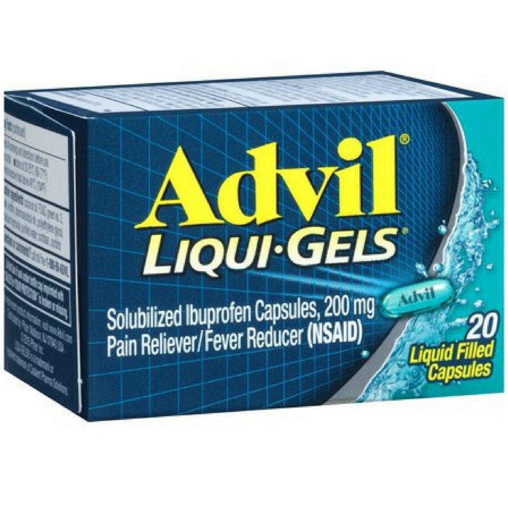 Advil Liqui-Gels 20s Size 20s Advil Ibuprofen Pain Relief Liquid Filled Capsules 20ct