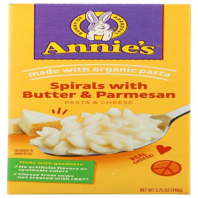 ANNIES HOMEGROWN MAC & CHS SPRLS BTR&PARM, 6 OZ, PK- 12