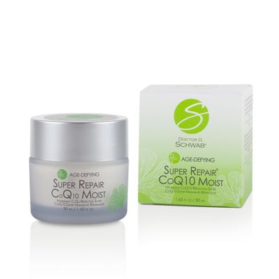 Doctor D. Schwab Super Repair CoQ10 Moist 1.65 fl oz (50 ml) Age-Defying Moisturizer with CoQ10, Peptides, Vitamin C & Grape Stem Cell Extract