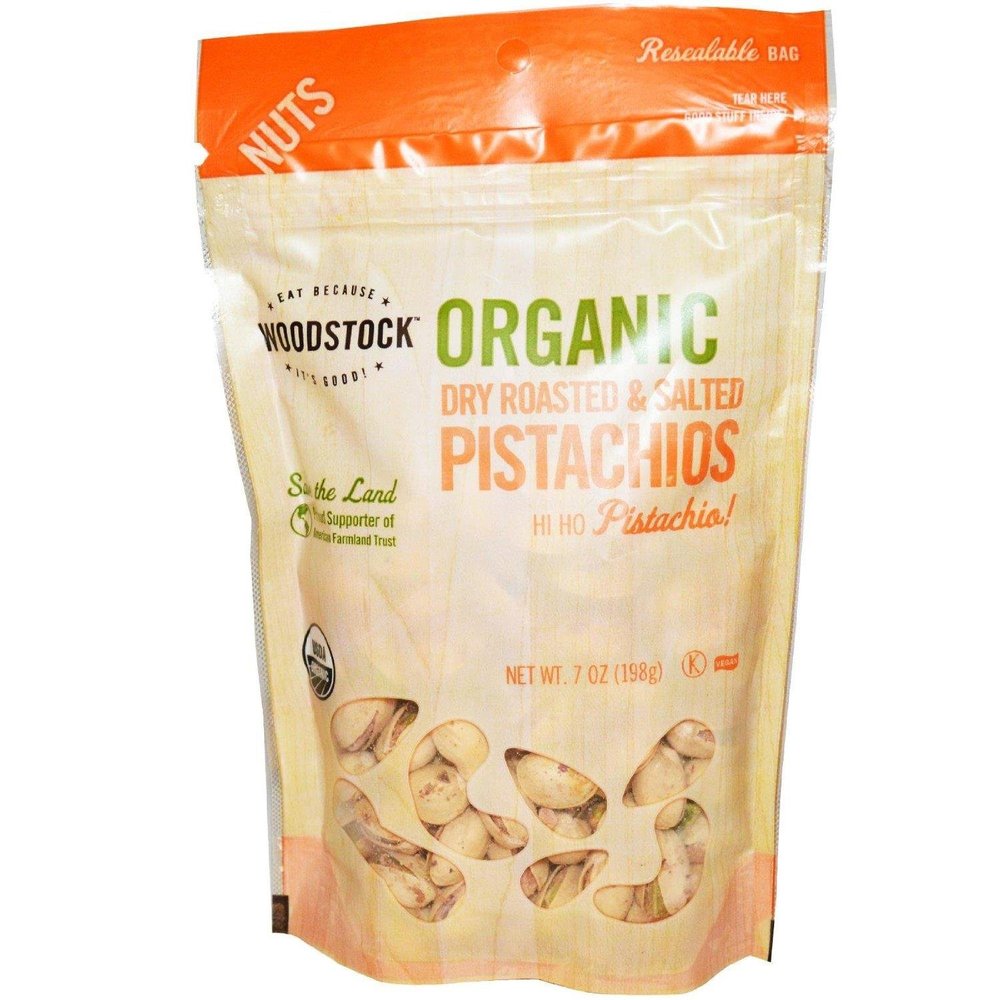 Organic Pistachios Reduced Salt 7 Ounces (Case of 8)