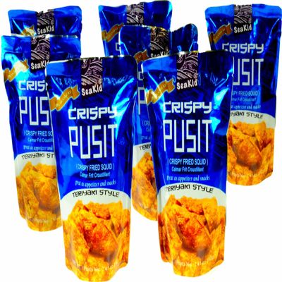 Seakid Crispy Pusit Crispy Fried Squid 40gms (Pack of 7)