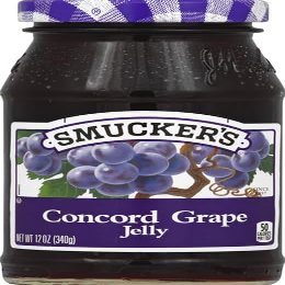Smuckers Concord Grape Jelly, 12 Ounce -- 12 per case.