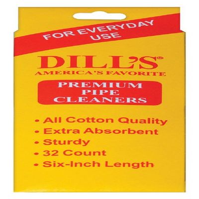 Dill's Premium Pipe Cleaners for Daily Cleaning. Six-Inch Lenght, 32 Count