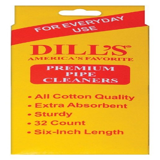 Dill's Premium Pipe Cleaners for Daily Cleaning. Six-Inch Lenght, 32 Count