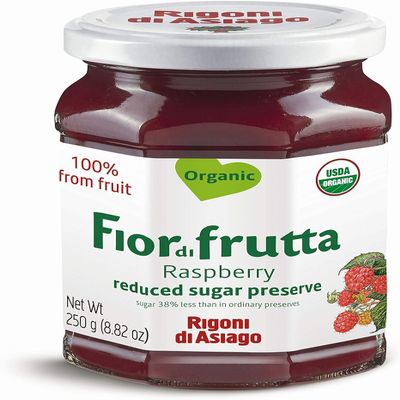 Rigoni di Asiago Fiordifrutta Organic Fruit Spread, Raspberry, 8.82 Ounce Count of 6 (Pack of 1)