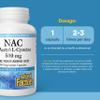 Natural Factors N-Acetyl-L-Cysteine 500 mg - Supports Healthy Liver & Lungs - Antioxidant Support Supplement Supports Immune System Health - 90 Vegetarian Capsules (90 Servings) view 3