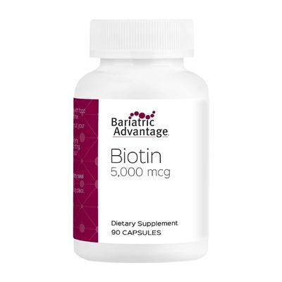 Bariatric Advantage Biotin 5,000 mcg - for Bariatric Surgery Patients - Easy-Digest Mini Capsules - Biotin Supplement - Hair, Skin & Nails Support* - 90 Count