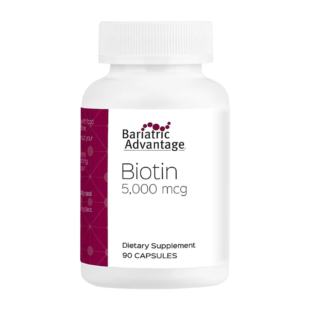 Bariatric Advantage Biotin 5,000 mcg - for Bariatric Surgery Patients - Easy-Digest Mini Capsules - Biotin Supplement - Hair, Skin & Nails Support* - 90 Count