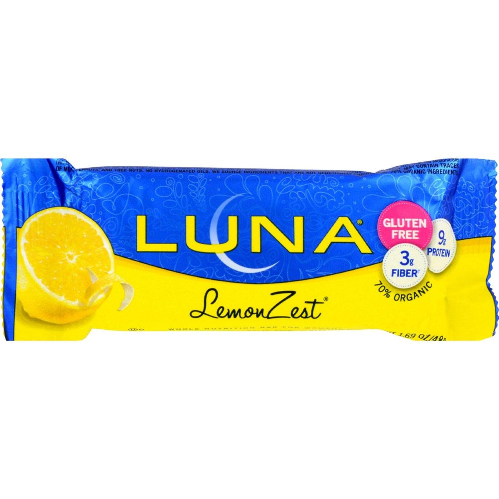 Clif Organic Lemon Zest Luna Bar ( 15x1.69 OZ) ( Value Bulk Multi-pack)