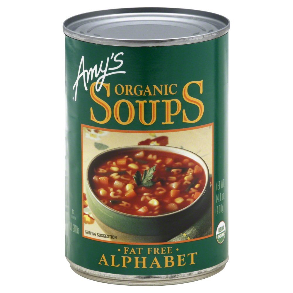 Amy's Organic Fat Free Alphabet Soup, 14.1-Ounce Cans (Pack of 12) ( Value Bulk Multi-pack)