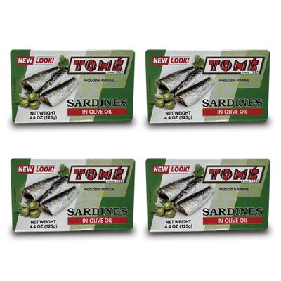 4 Packs Tome Sardines (In Olive Oil) 125g Ea