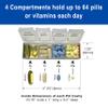 Medcenter Monthly Pill Box Organizer HSA/FSA, 4 Times a Day, Large 31 Daily Pill Cases with Compartments for Vitamins, Supplements, Medication, 31 Day Pill Organizer view 3