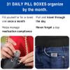 Medcenter Monthly Pill Box Organizer HSA/FSA, 4 Times a Day, Large 31 Daily Pill Cases with Compartments for Vitamins, Supplements, Medication, 31 Day Pill Organizer view 4