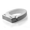 Maddak Inc. Maddak 72571-1005 Ableware Hinged Elevated Toilet Seat, Elongated, white view 3