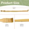 BambooMN 2 Pieces 17 Inch Backscratcher Smooth Ball Roller Massage Handle Plus Free Travel Back Scratcher for Itching Relief, 100% Bamboo view 2