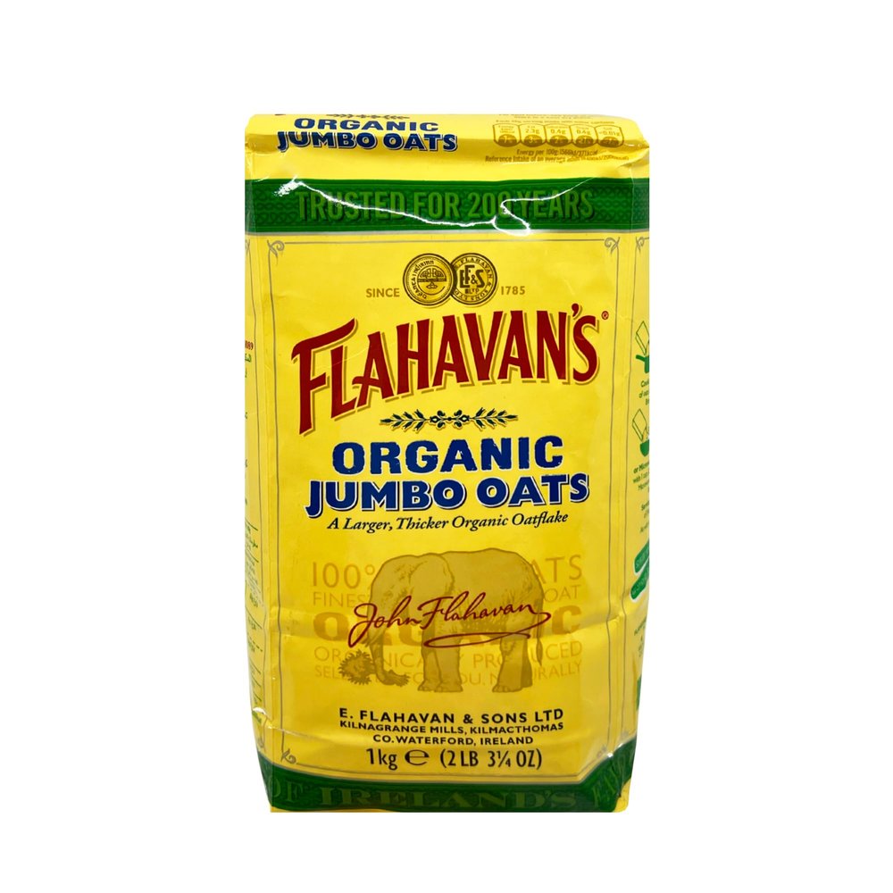 Flahavan's Organic Jumbo Oats | A Larger, Thicker Organic Oatflake | Trusted For Over 200 Years | 2.2 Lbs (1kg)