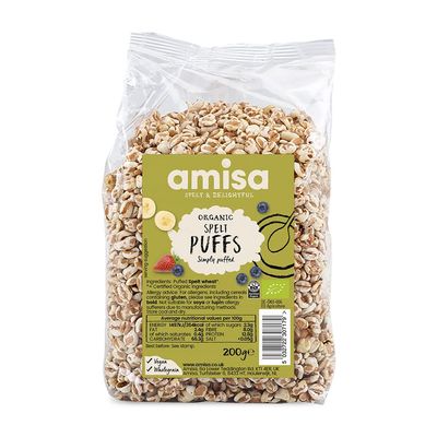 Amisa Organic Spelt Puffs 200 g (Pack of 6)