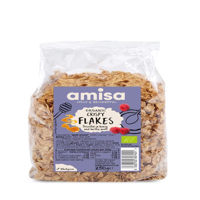 Amisa Organic Crispy Spelt Flakes 250 g (Pack of 3)