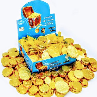 Lieber's Kosher Chocolate coins, Pack of 24 Bags,