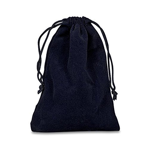 Paper Mart Navy Velour Jewelry Bags | Quantity: 25 | Width: 3"