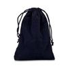 Paper Mart Navy Velour Jewelry Bags | Quantity: 25 | Width: 3" view 1