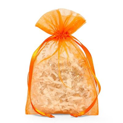 Pumpkin Organza Favor Bags 4" X 6" | Quantity: 30