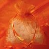 Pumpkin Organza Favor Bags 4" X 6" | Quantity: 30 view 2
