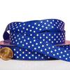5/8" X 25 Yards Royal/White Polka Dots Grosgrain Ribbon view 1