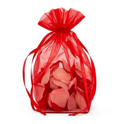 Red Organza Bags | Quantity: 10 | Width: 4"