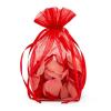Red Organza Bags | Quantity: 10 | Width: 4" view 1