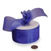 5/8" X 25 Yards Royal Blue Blue Shimmer Sheer Organza Ribbon view 1