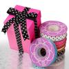 5/8" X 25 Yards White/Black Polka Dots Grosgrain Ribbon view 2