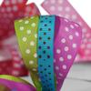 5/8" X 25 Yards White/Black Polka Dots Grosgrain Ribbon view 3