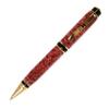 Lanier Pens Cigar Twist Pen - 24kt Gold - Red Maple Burl view 1