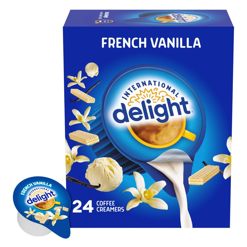 International Delight Coffee Creamer Singles, French Vanilla, 24 Count