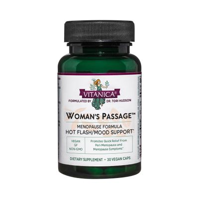 Vitanica - Woman's Passage - Menopause Support - 30 Vegetarian Capsules