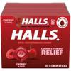 HALLS Cough and Throat Relief Cherry Cough Drops, 20 Sticks of 9 (180 Total Drops) view 1