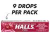 HALLS Cough and Throat Relief Cherry Cough Drops, 20 Sticks of 9 (180 Total Drops) view 4