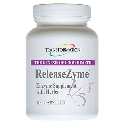TRANSFORMATION THE GENESIS OF GOOD HEALTH Enzymes ReleaseZyme Blend Supplement with Natural Herbs, Advanced Digestive Support Formula with Protease, Helps Break Down Proteins, Plant Based Enzymes, 100