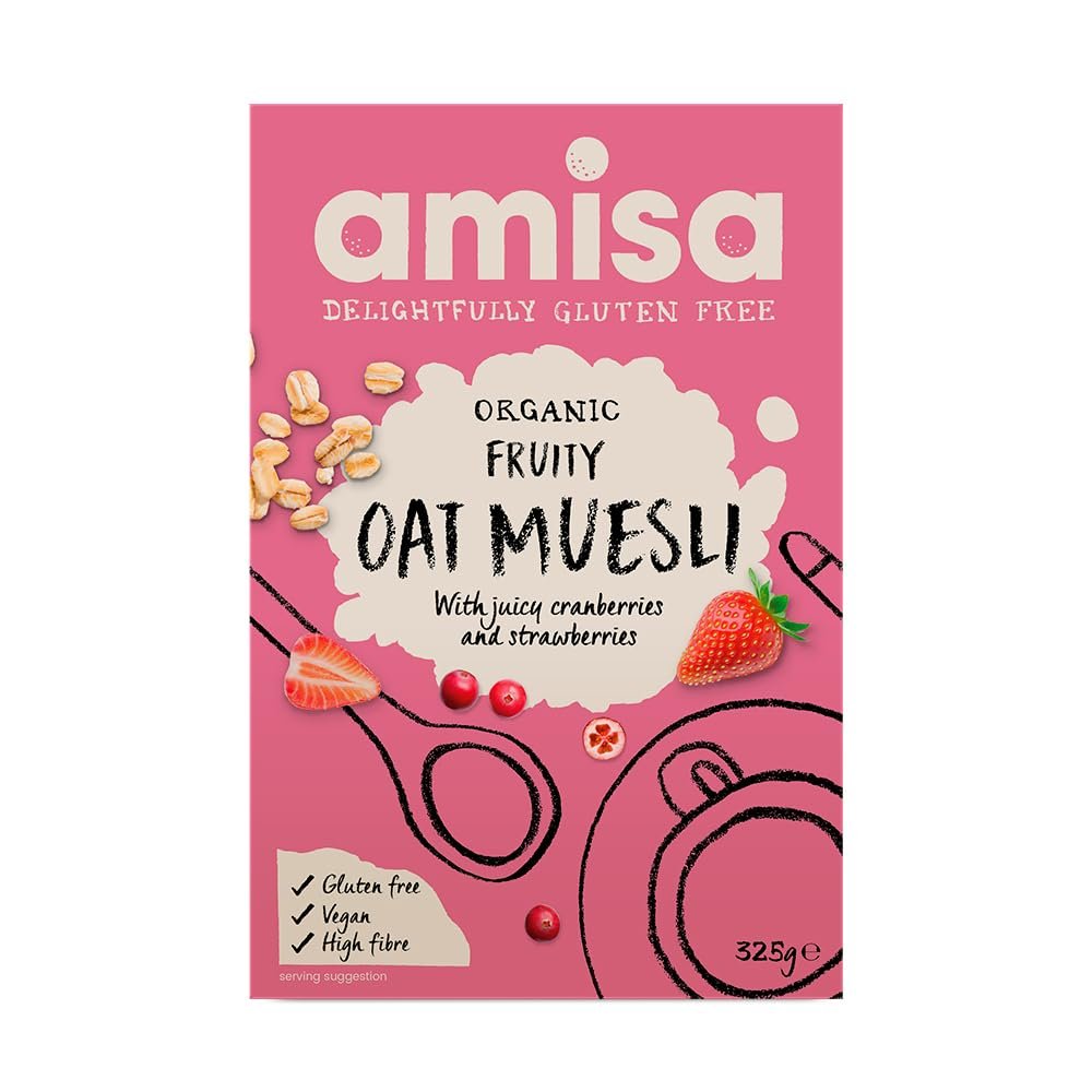 Amisa Organic - Gluten Free Oats - Fruity Oat Muesli - 325g