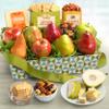 A Gift Inside Classic Fresh Fruit Basket Gift with Crackers, Cheese and Nuts for Holiday, Thank You, Birthday, Get Well, Anniversary, Corporate view 1