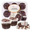 Low Carb Chocolate Muffins 6 Pcs (1-Pack) by Carb-o-licious - Delicious Keto Mini Muffins with Only 2 Net Carbs, 9g Protein - Sugar Free Cupcake Style Healthy Snack Made, Almond Flour, Low-Carb Treat view 1